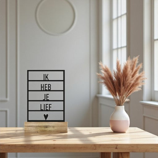 Houten wenskaart - Bij twijfel vraag het aan mama