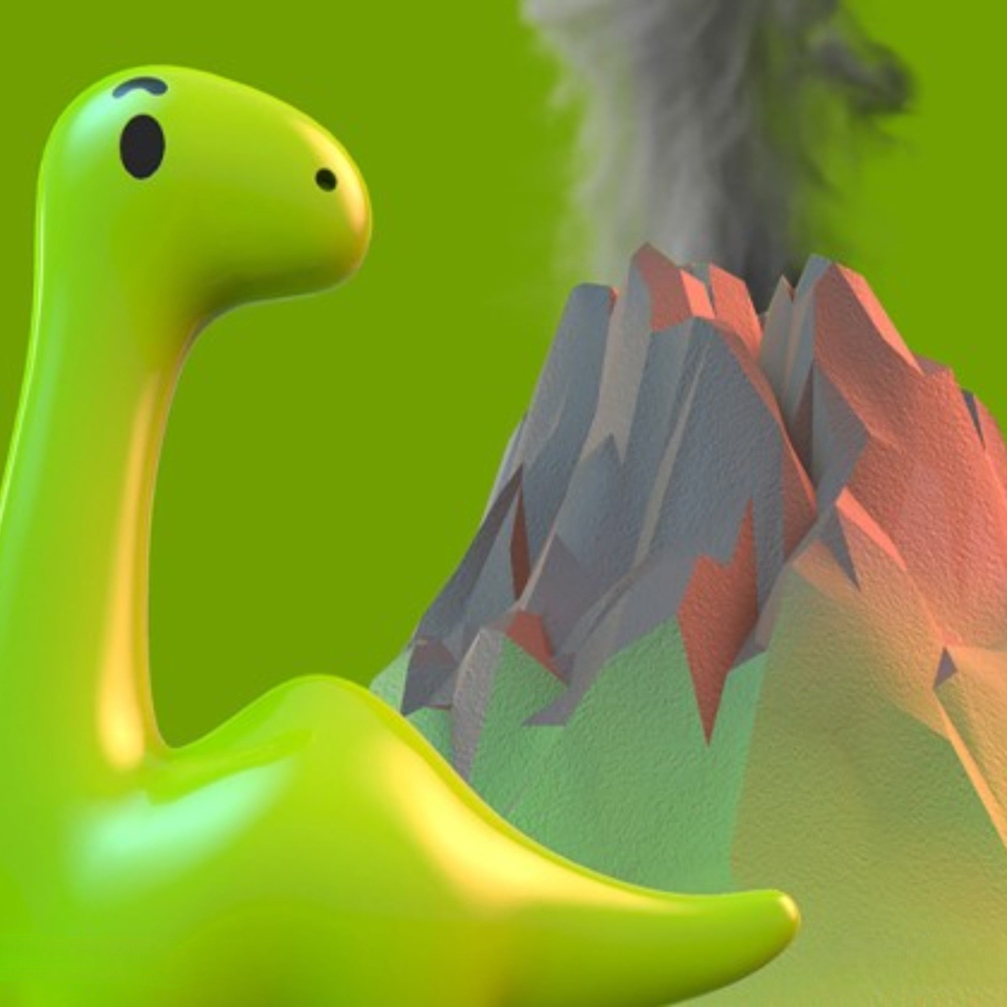 Sleutelhanger - Green dino