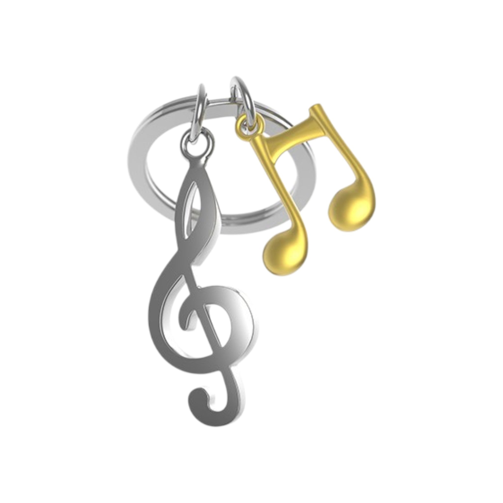 Sleutelhanger - Muzieknoot en zielsleutel