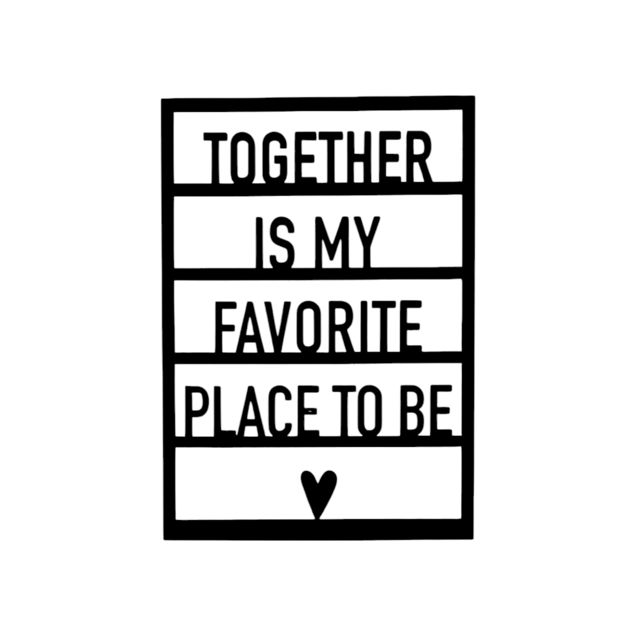 Houten wenskaart – Samen is mijn favoriete plek om te zijn