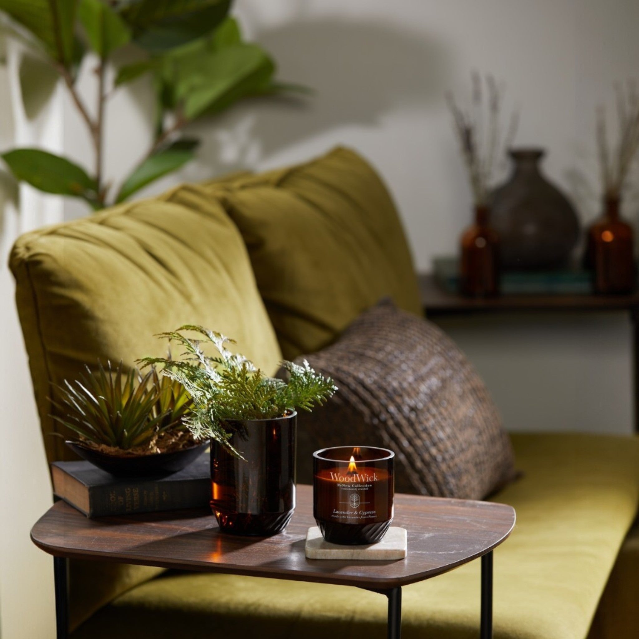 WoodWick ReNew - Lavendel & Cipres – Groot