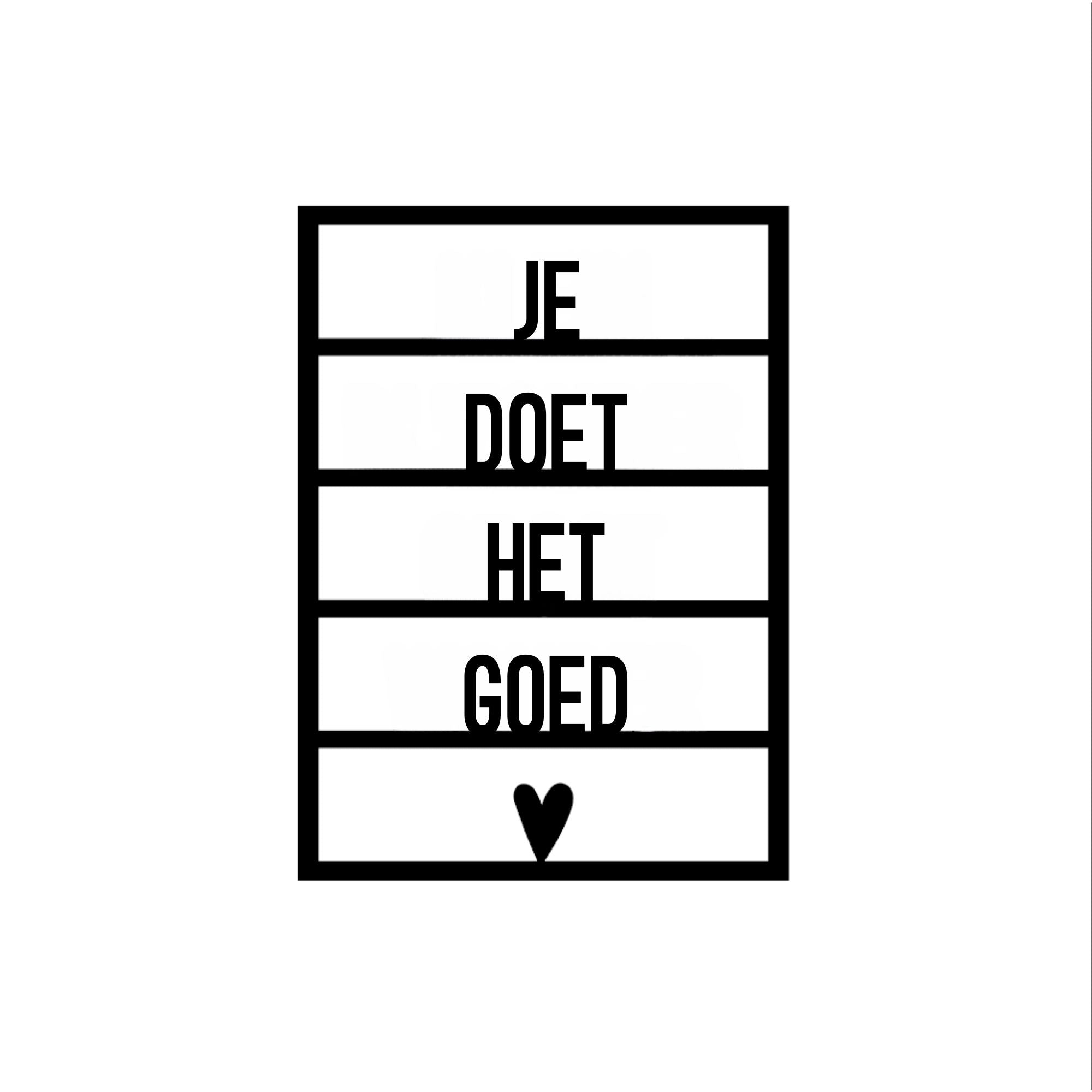 Houten wenskaart – Je doet het goed