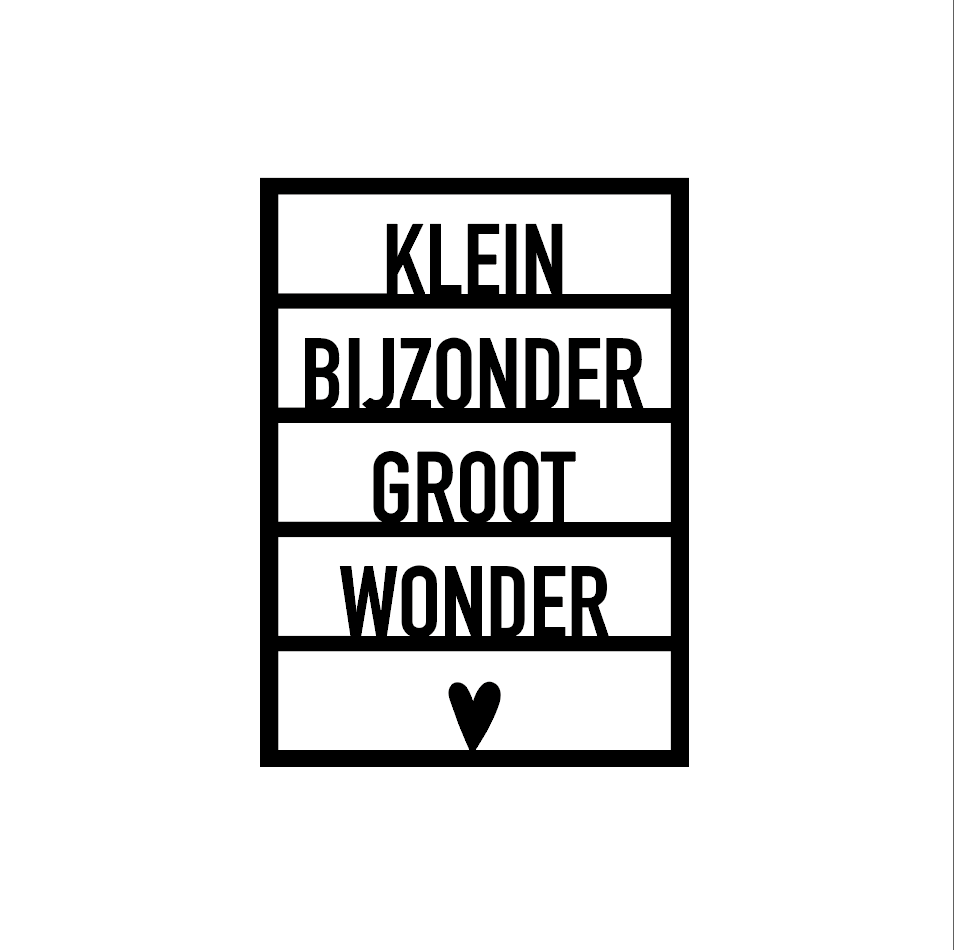 Houten wenskaart – Klein bijzonder groot wonder