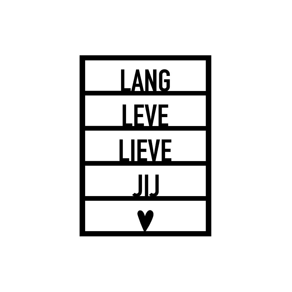 Houten wenskaart – Lang leve lieve jij