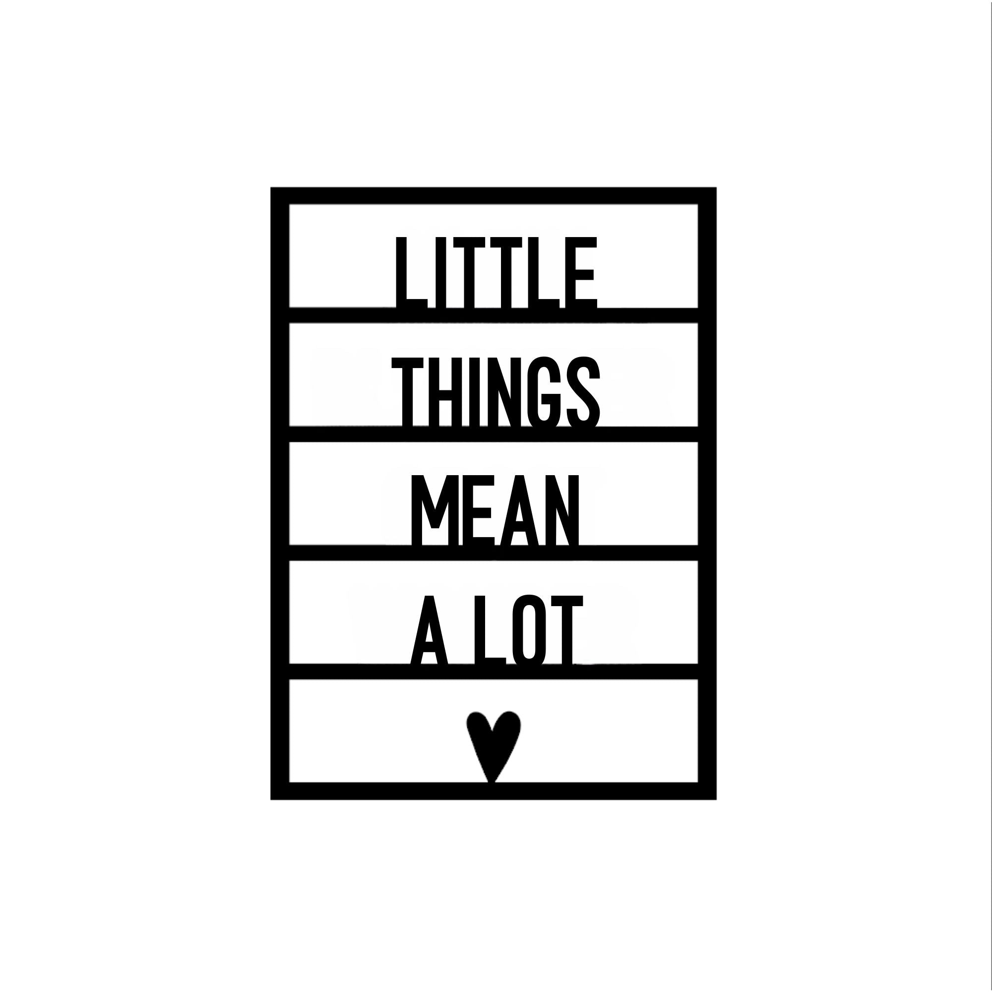 Houten wenskaart – Kleine dingen betekenen veel