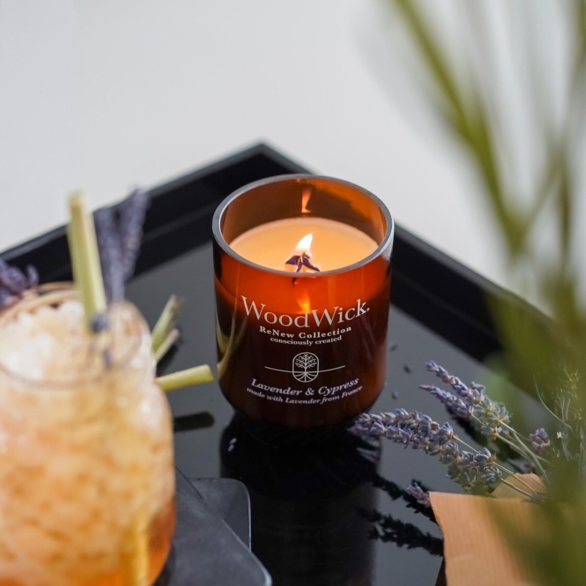 WoodWick ReNew - Lavendel & Cipres – Groot