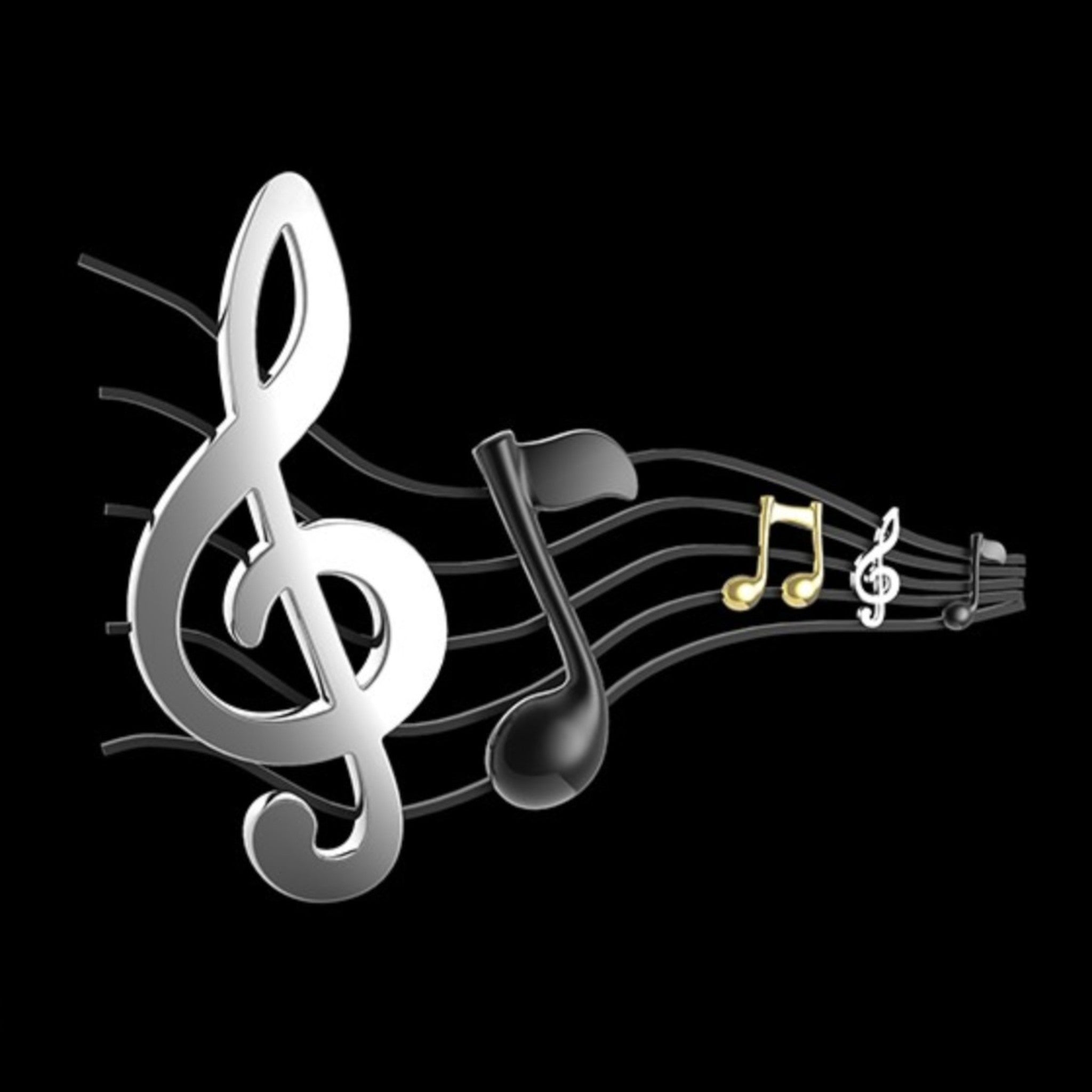 Sleutelhanger - Muzieknoot en zielsleutel