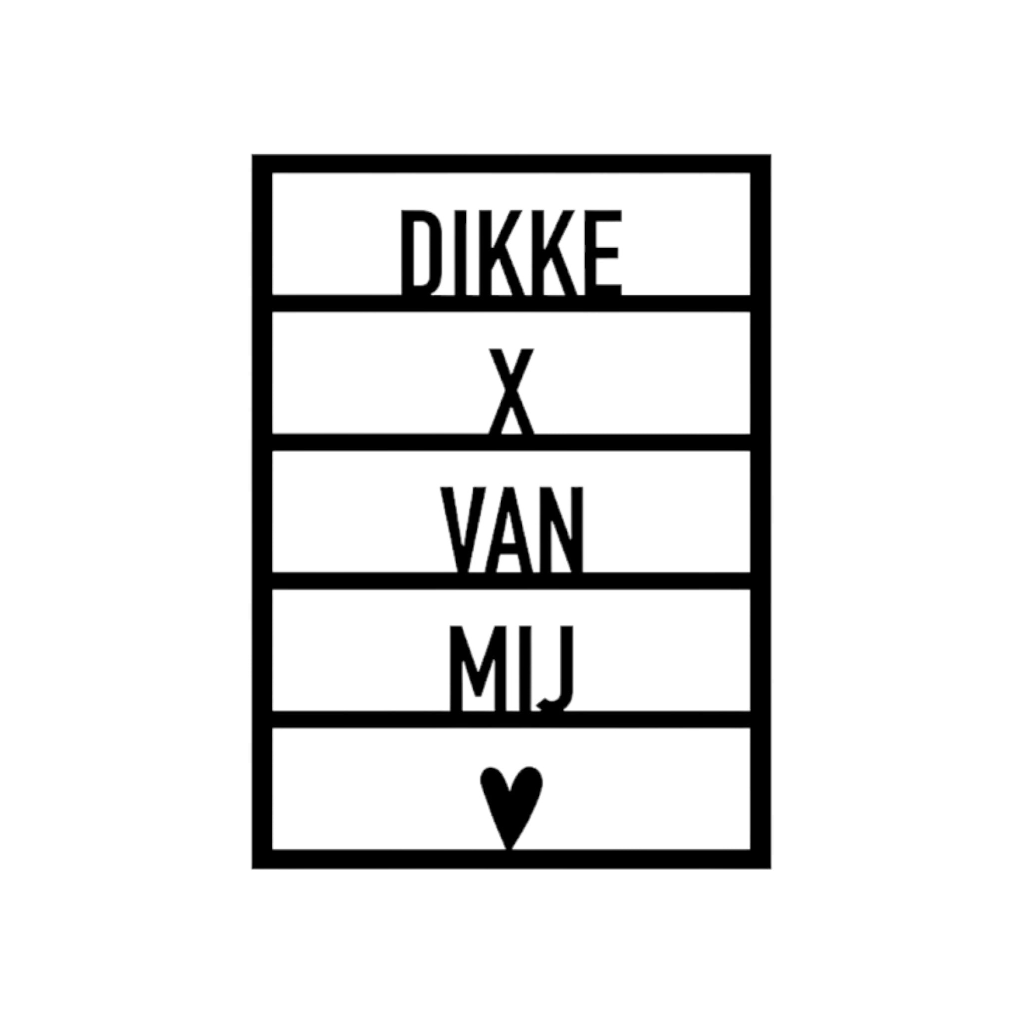 Houten wenskaart – Dikke x van mij