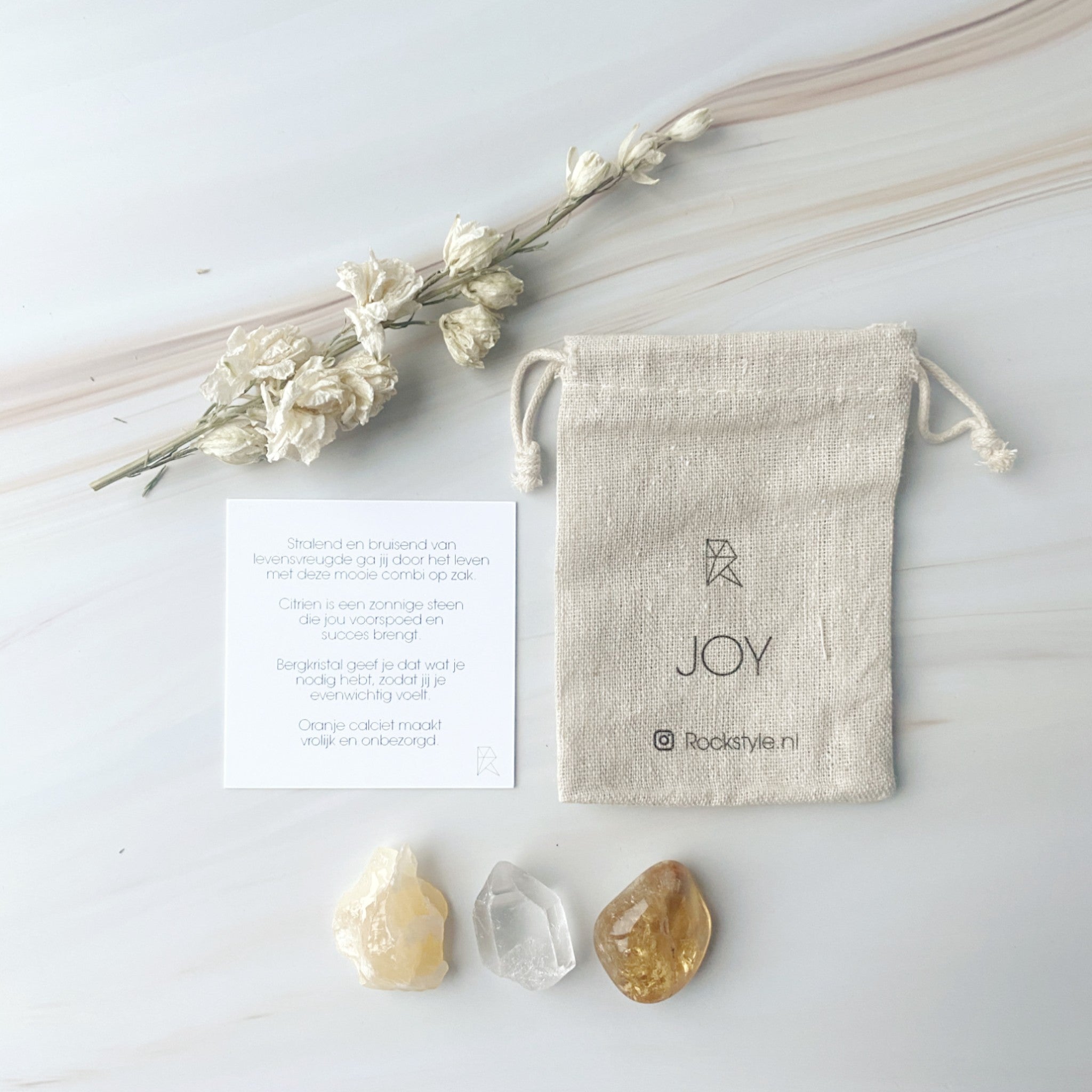 Power Crystals – Joy (citrien, oranje calciet en bergkristal)