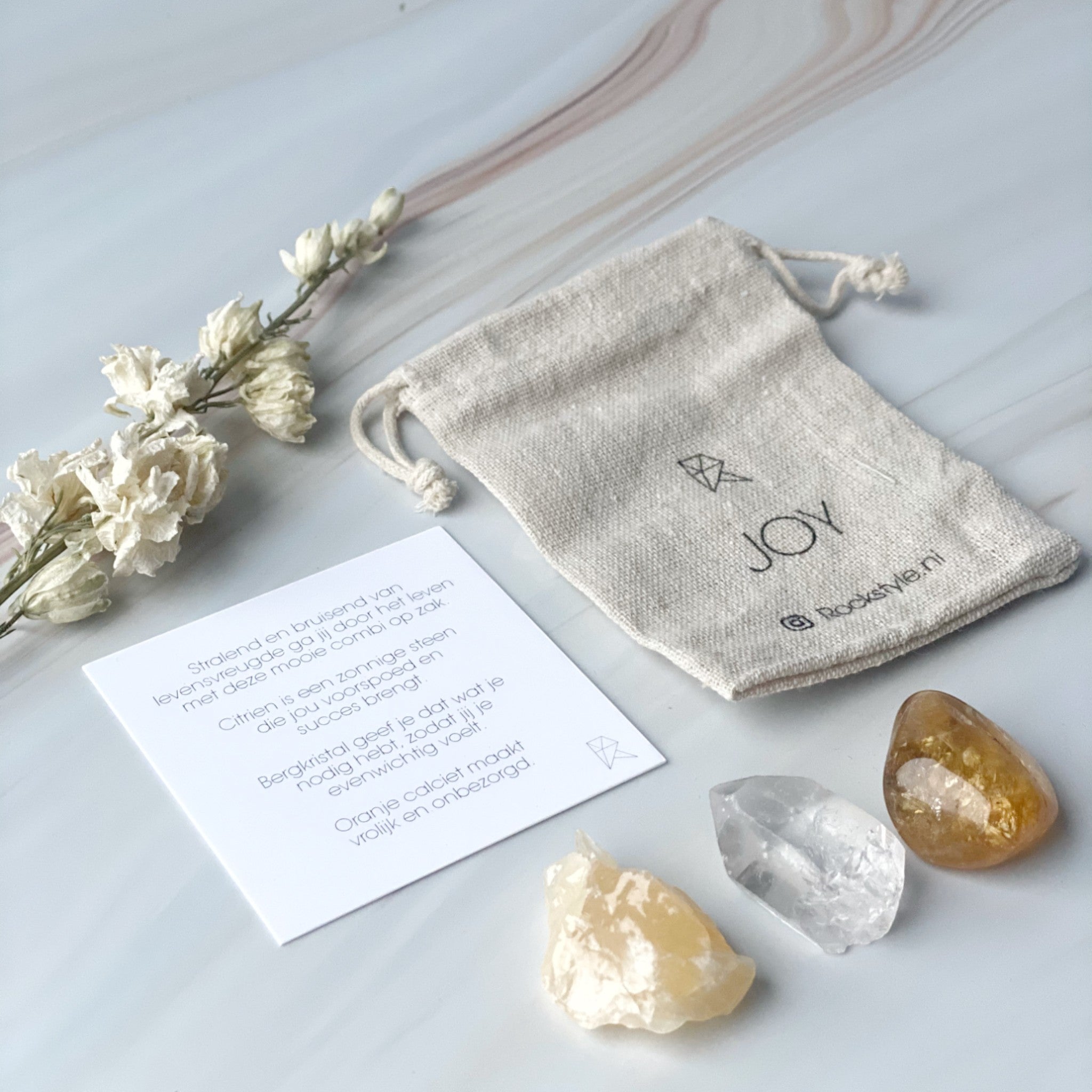 Power Crystals – Joy (citrien, oranje calciet en bergkristal)