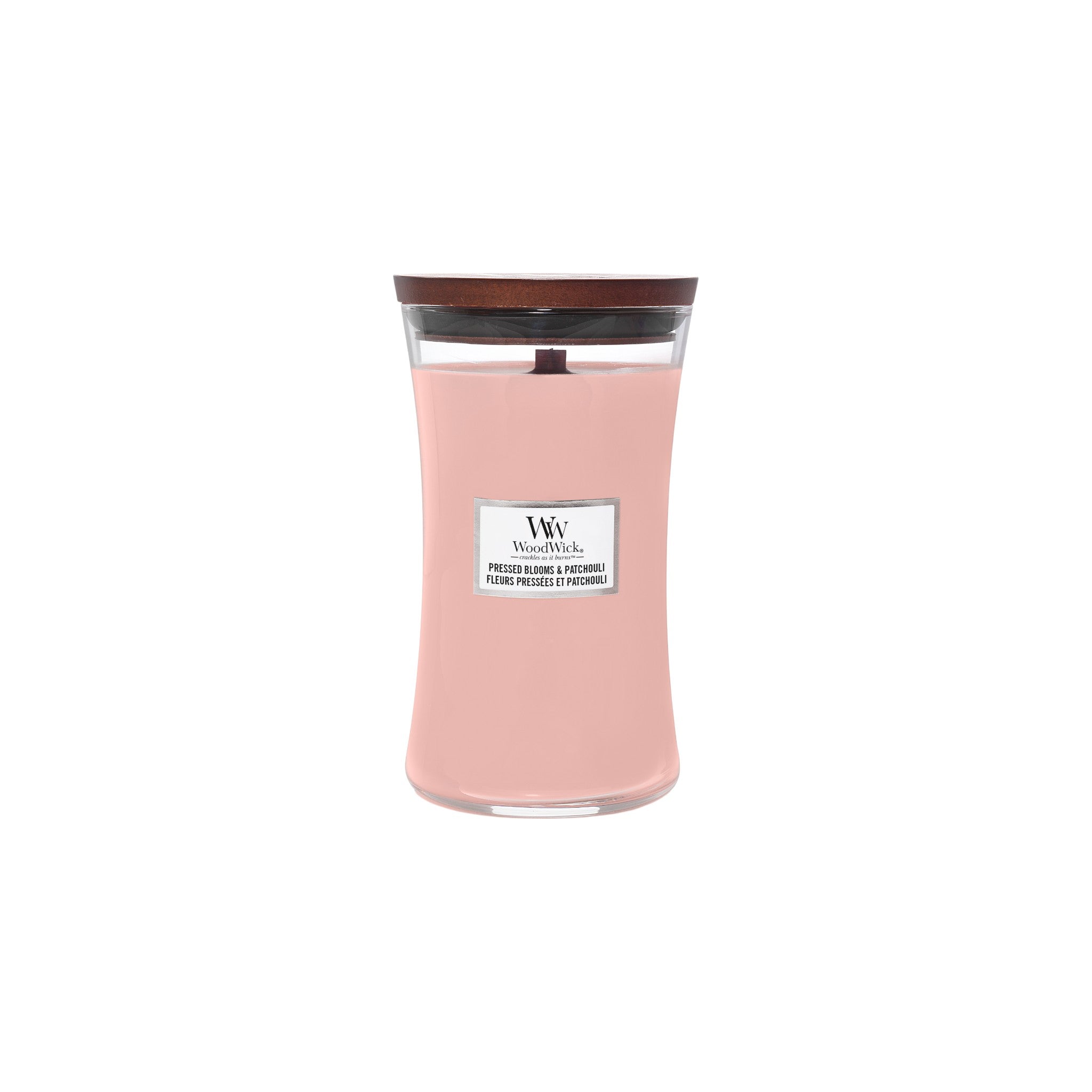 WoodWick – Geperste bloemen &amp; patchouli – Groot