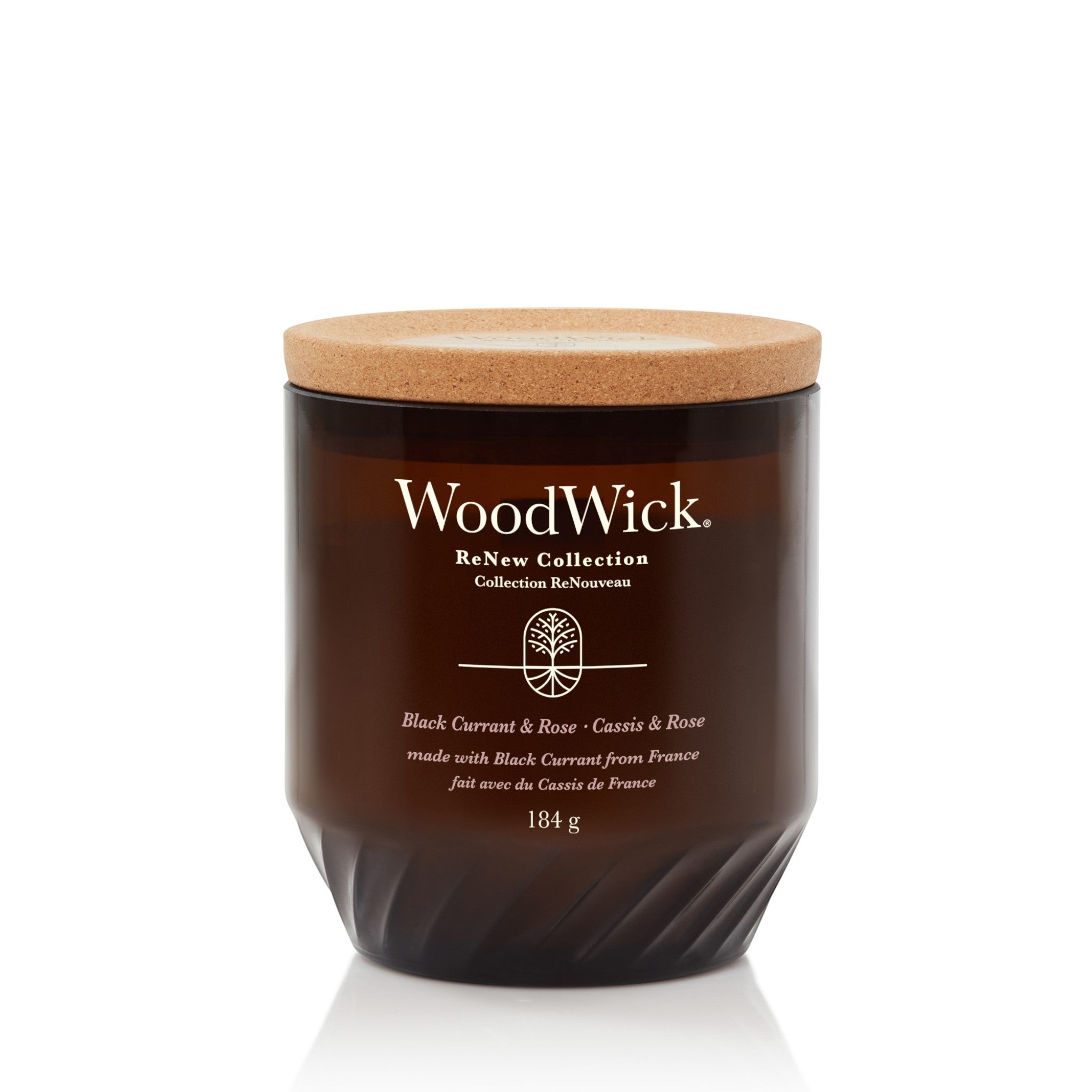 WoodWick ReNew - Zwarte bes &amp; roos – Medium
