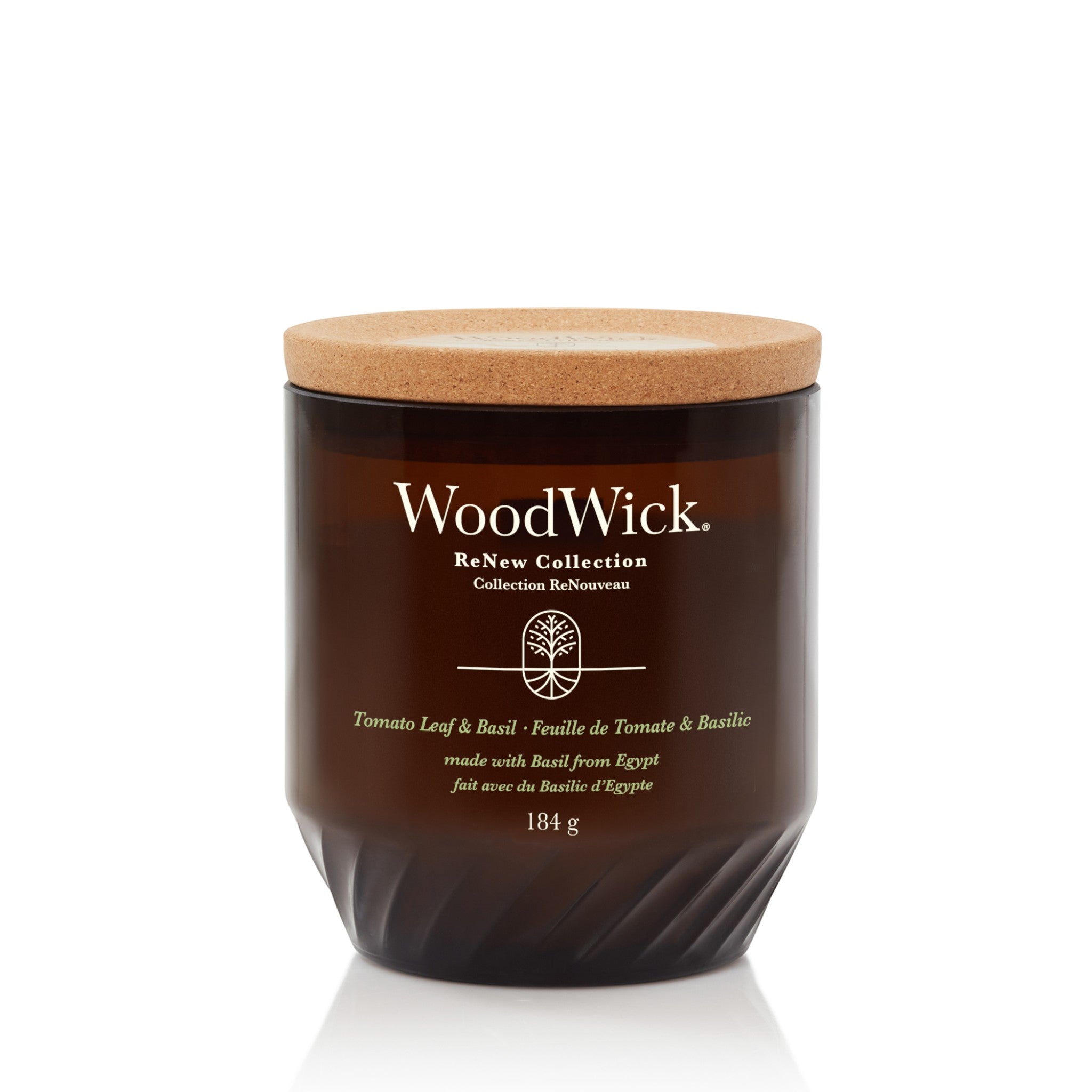 WoodWick ReNew - Tomatenblad &amp; Basilicum – Medium