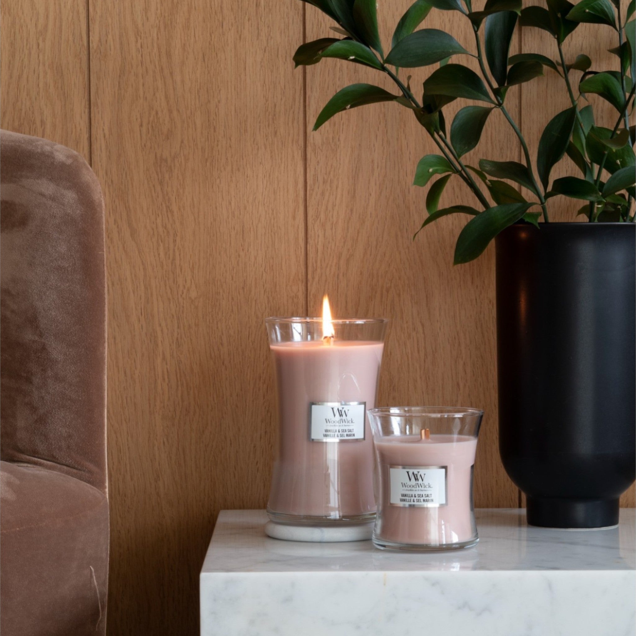 WoodWick – Vanille &amp; Zeezout – Mini