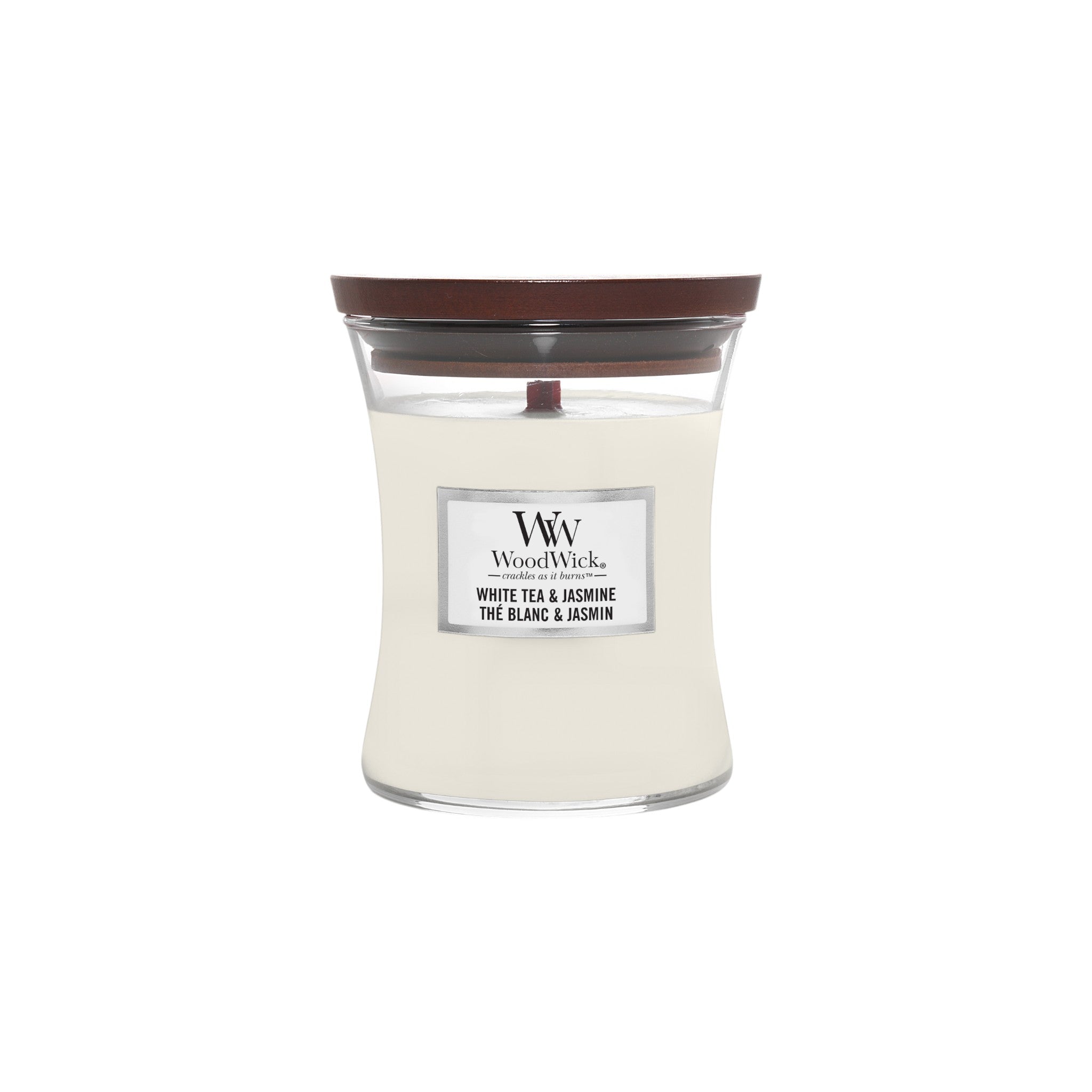 WoodWick – Witte thee &amp; jasmijn – Medium