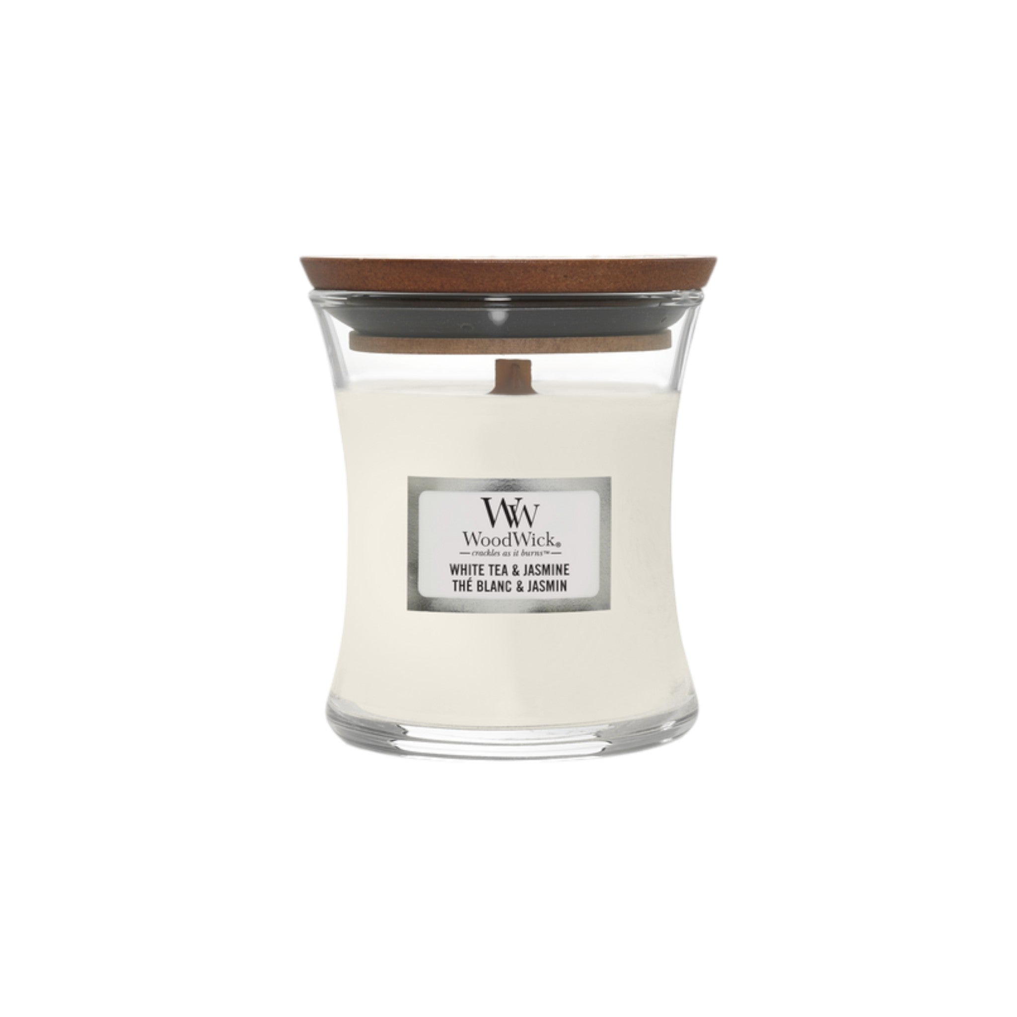 WoodWick – Witte Thee &amp; Jasmijn – Mini