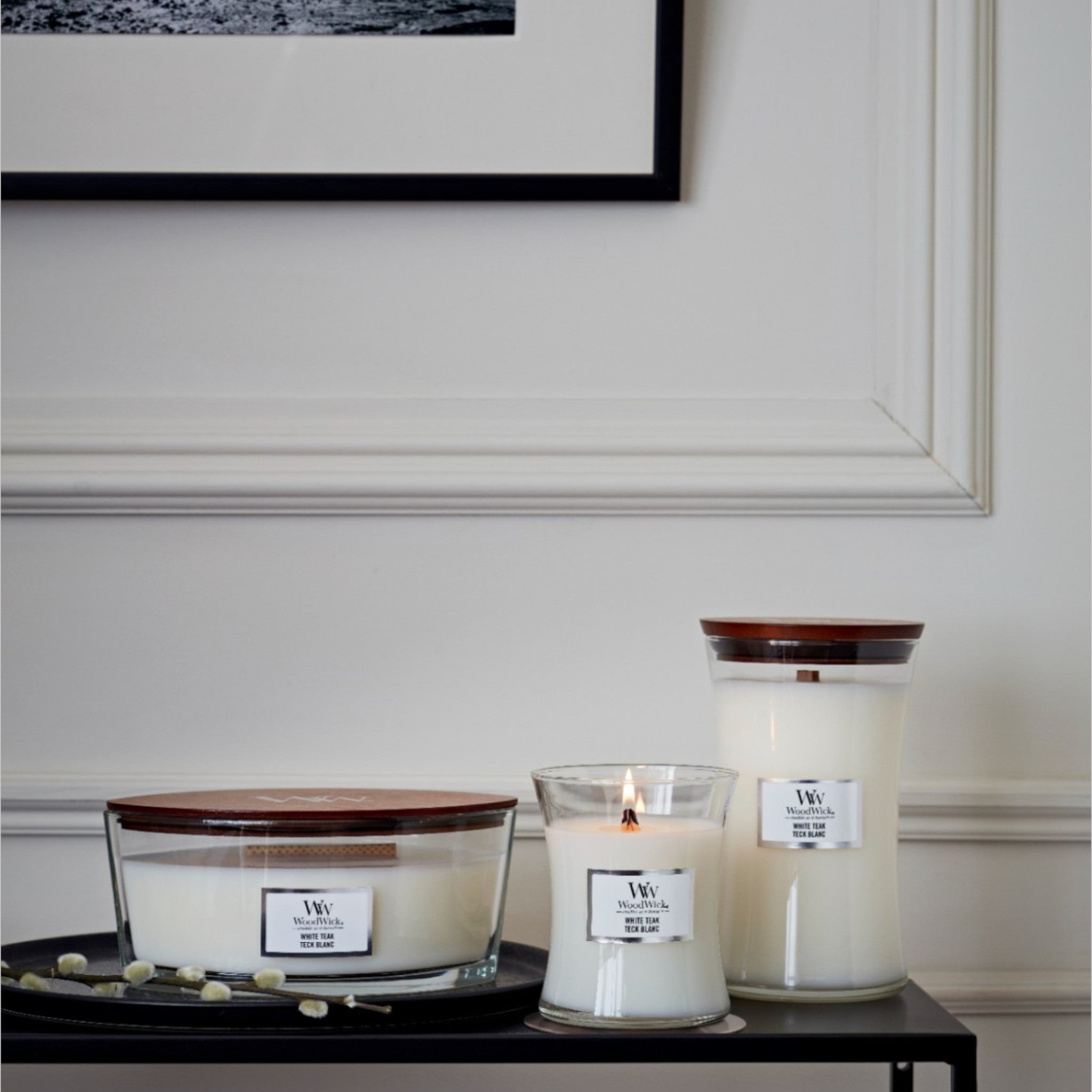 WoodWick – Wit Teak – Ellips