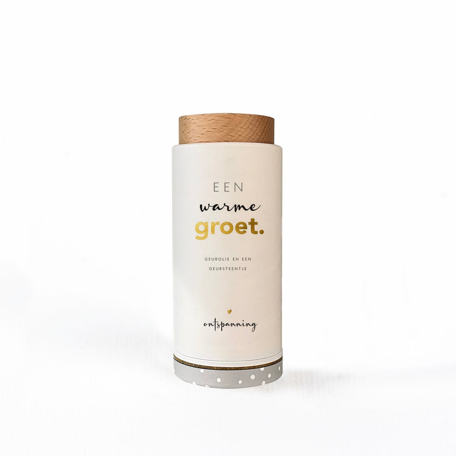 Geurolie met geursteen - Een warme groet.