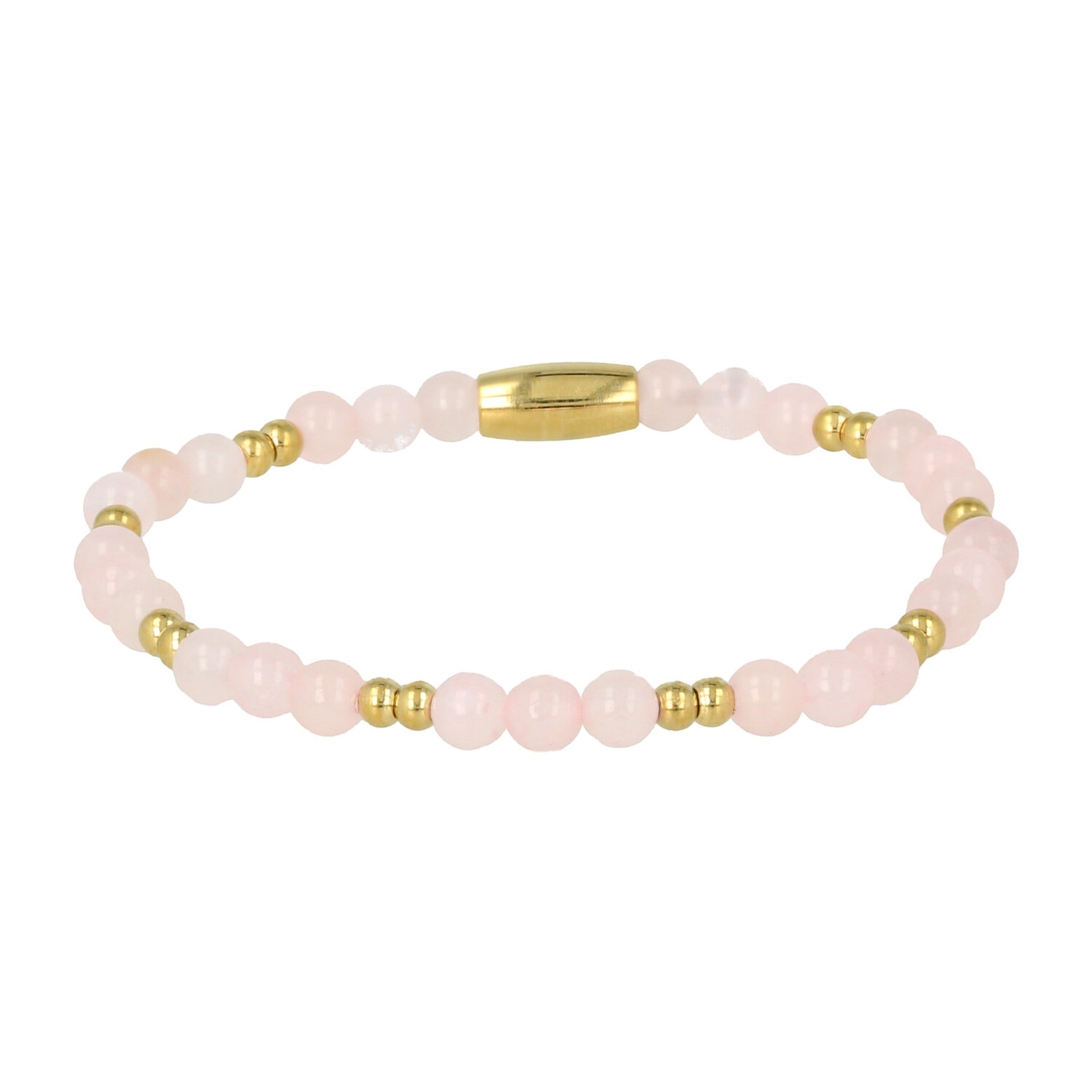 Gouden armband met Roze Quartz edelstenen