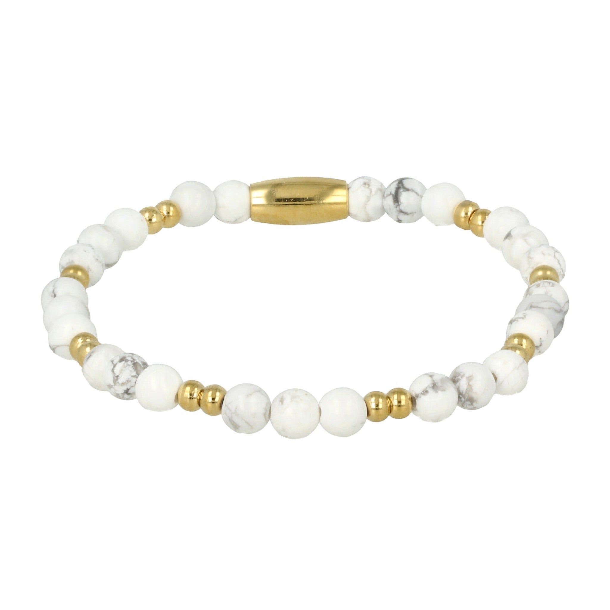 Gouden armband met howliet edelstenen