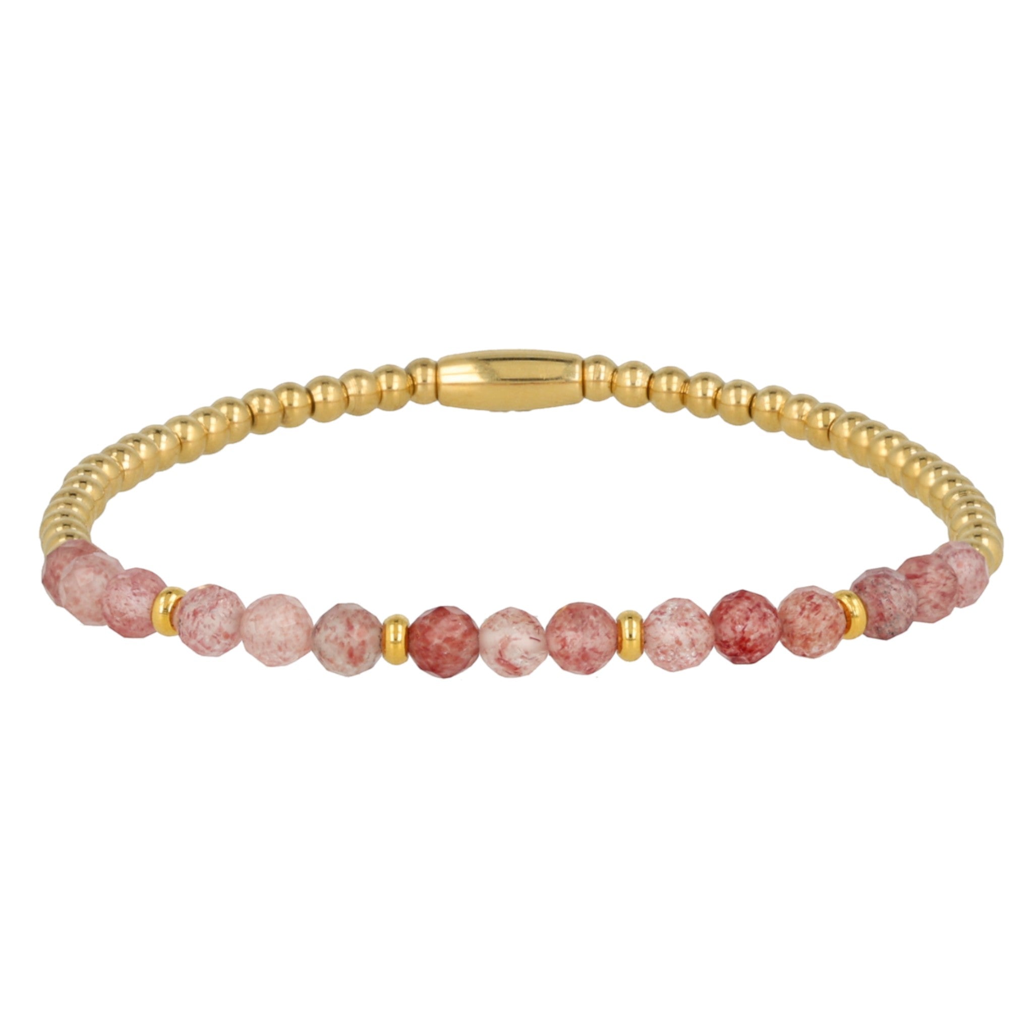 Gouden armband met Berry Quartz edelstenen