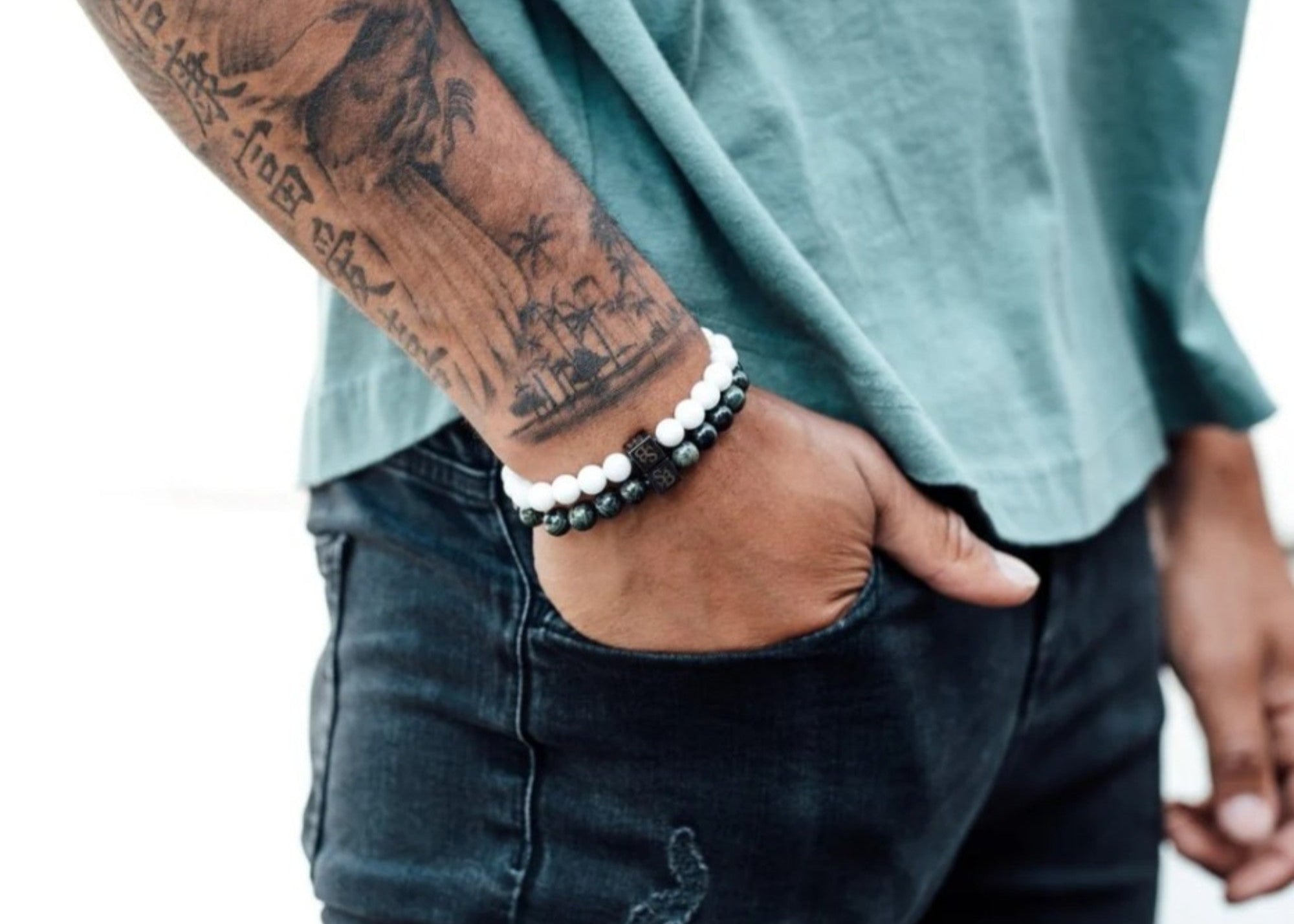 Stoney Bracelets armband – handgemaakte herenarmband van natuurstenen kralen, stoer en stijlvol accessoire met betekenis.