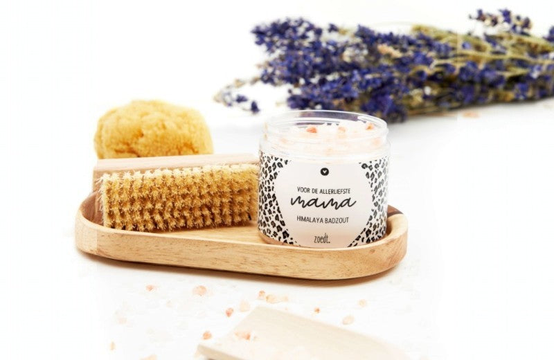 Zoedt Himalaya badzout – cadeau voor de allerliefste mama, ontspannend en stijlvol verpakt.