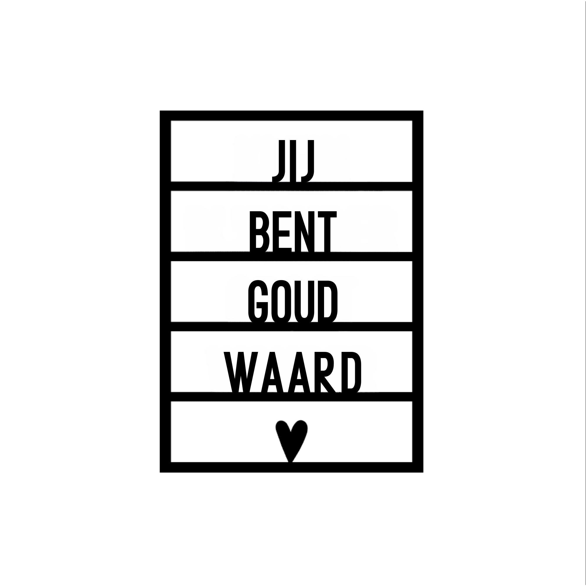 Houten wenskaart – Jij bent goud waard