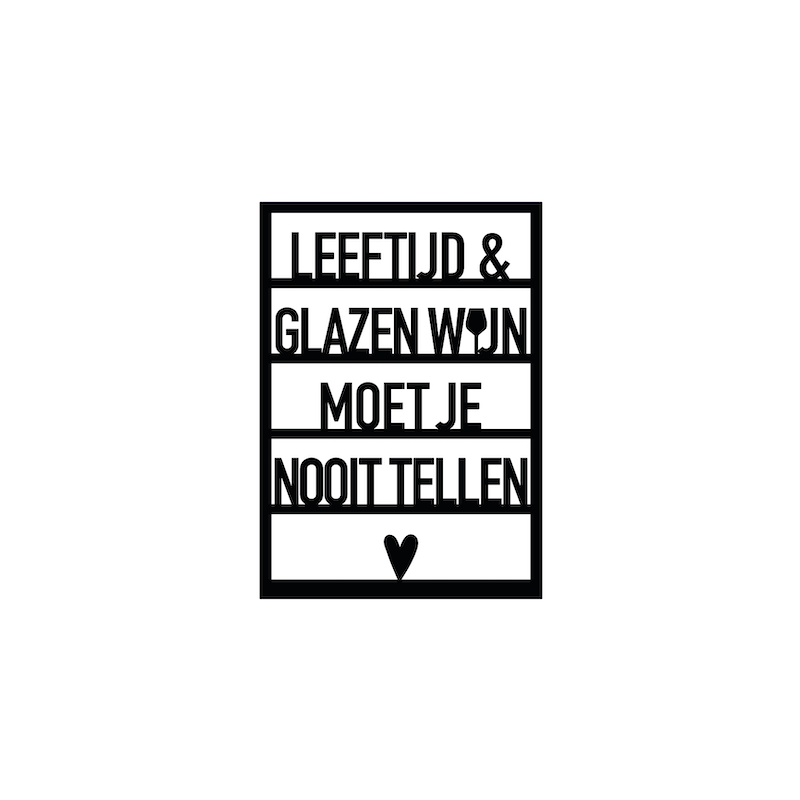 Houten wenskaart – Leeftijd & glazen wijn moet je nooit tellen